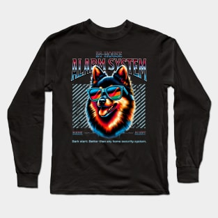 Bark Alert Schipperke Dog Long Sleeve T-Shirt